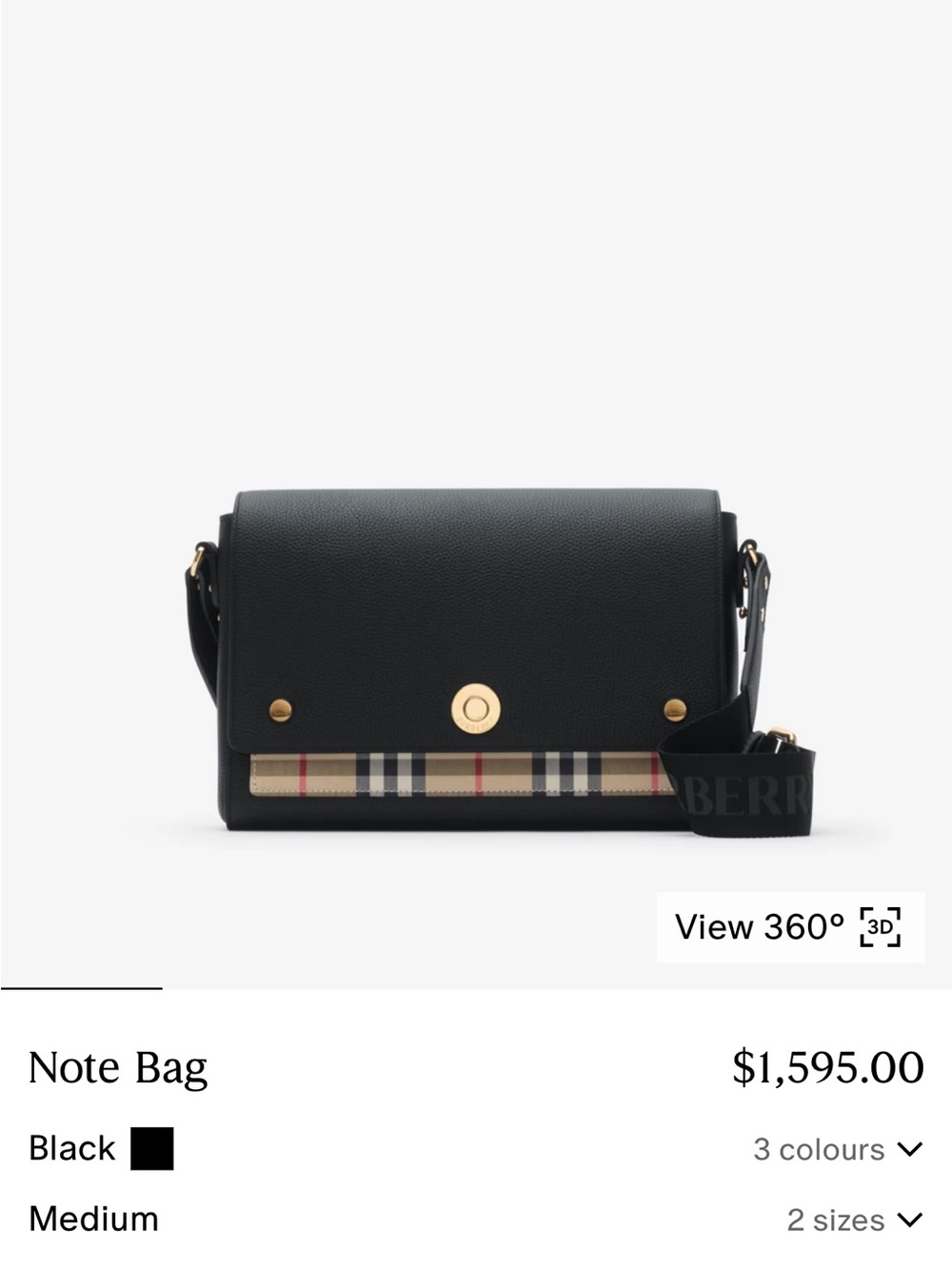 Burberry Note Vintage Crossbody Bag - Picture 10 of 10